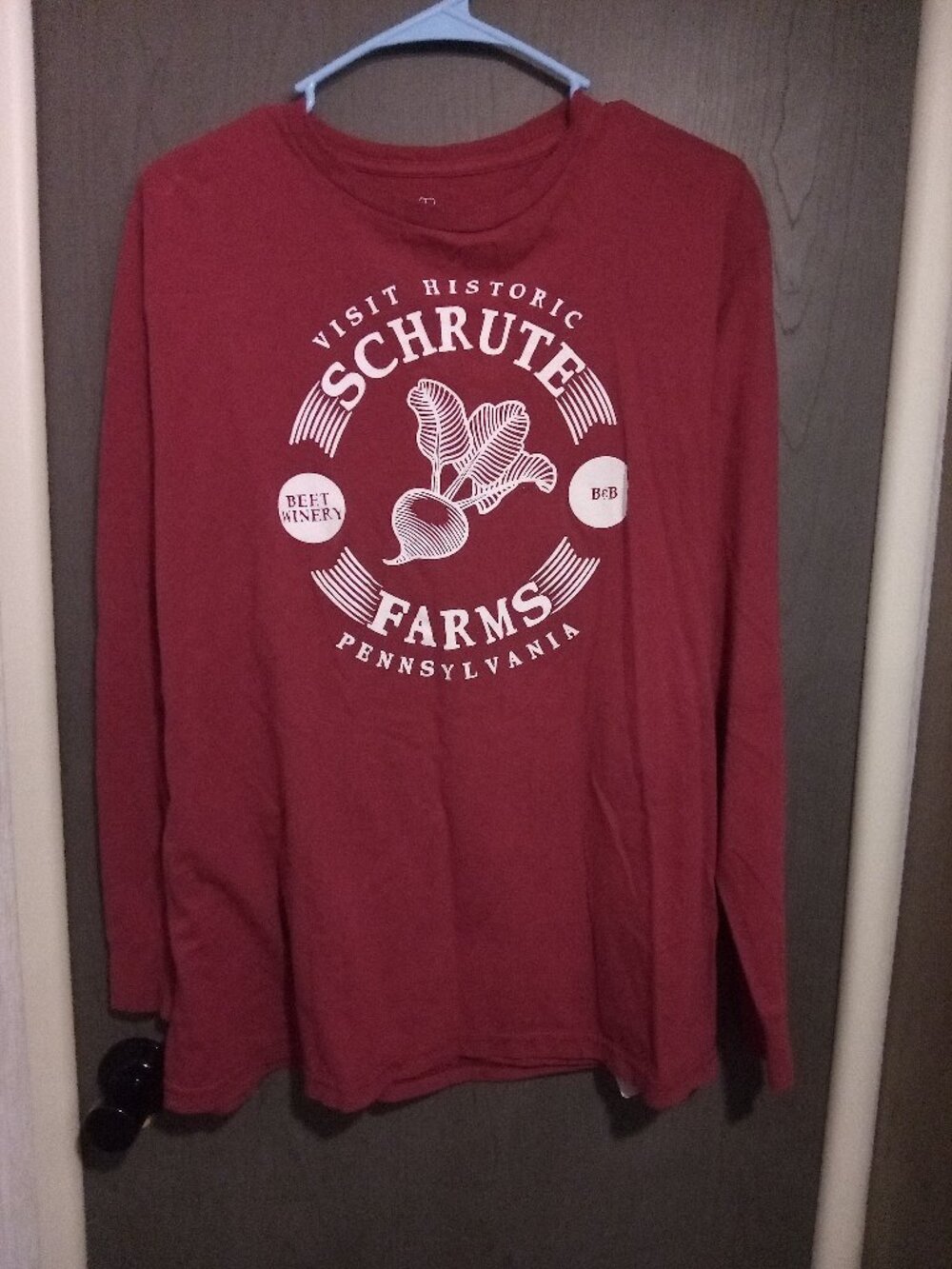 The Office Schrue Beet Farm shirt sz L